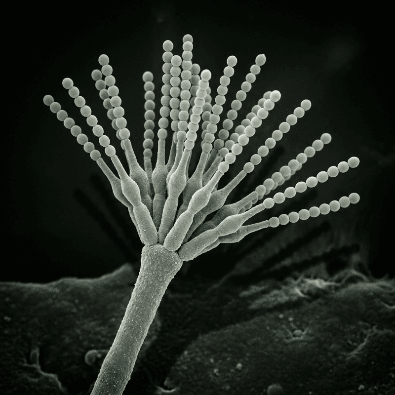 Penicillium при большом увеличении