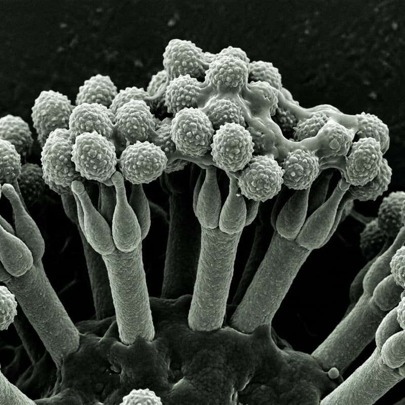 Stachybotrys при большом увеличении